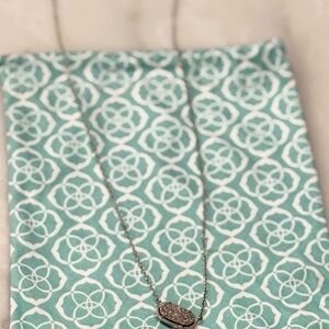 Kendra Scott Silver Oval Necklace